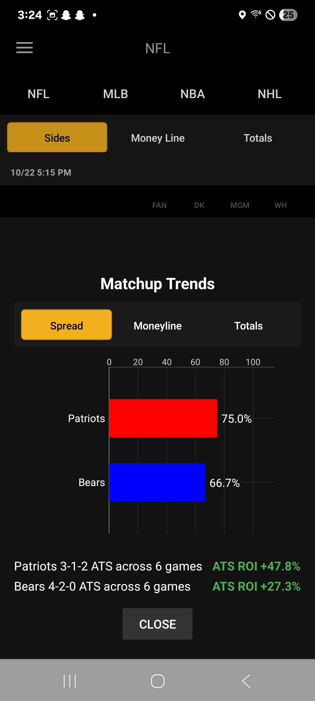 BudsAlley Odds app screenshot 3